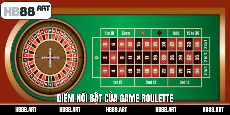 Những ưu điểm nổi bật trong game Roulette tại HB88